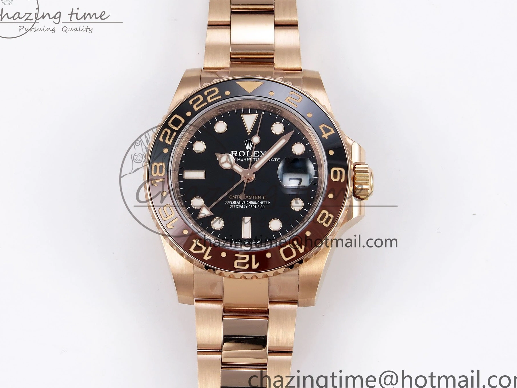 MiroTime 0312 GMT-Master II 126715 CHNR ARF 1:1 Best Edition Black Dial on RG Bracelet VR3285 CHS FastDry 1660